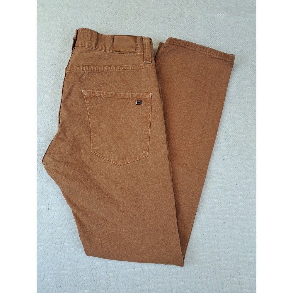 BenSimon Taylor Jeans Mens Size 30 x 31 Brown Straight 100% Cotton Argentina